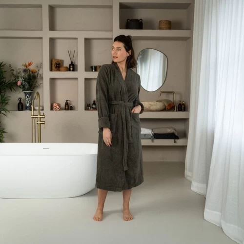 Badstof Badjas - Donker Groen