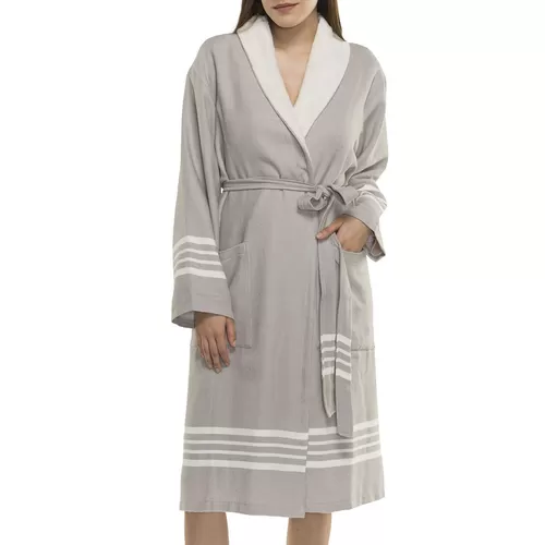 Biologische Katoenen Badjas | Grey | Unisex