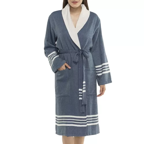 Biologische Katoenen Badjas | Blue | Unisex